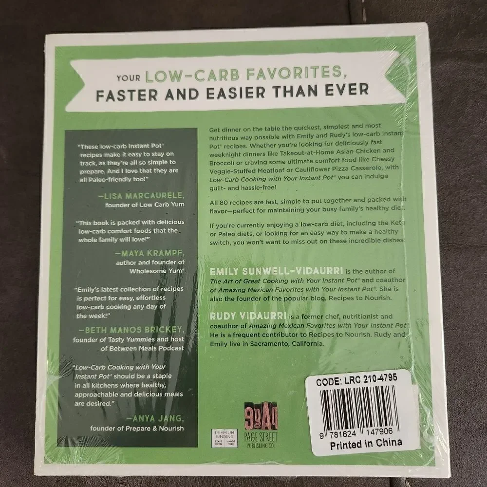 Low-Carb Cooking with your Instant Pot 80 fast and easy Family Meals Cookbook